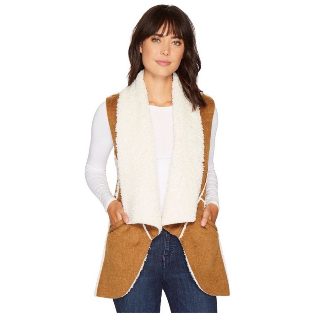 Anthropologie Dylan Vintage Sherpa Brown Vest